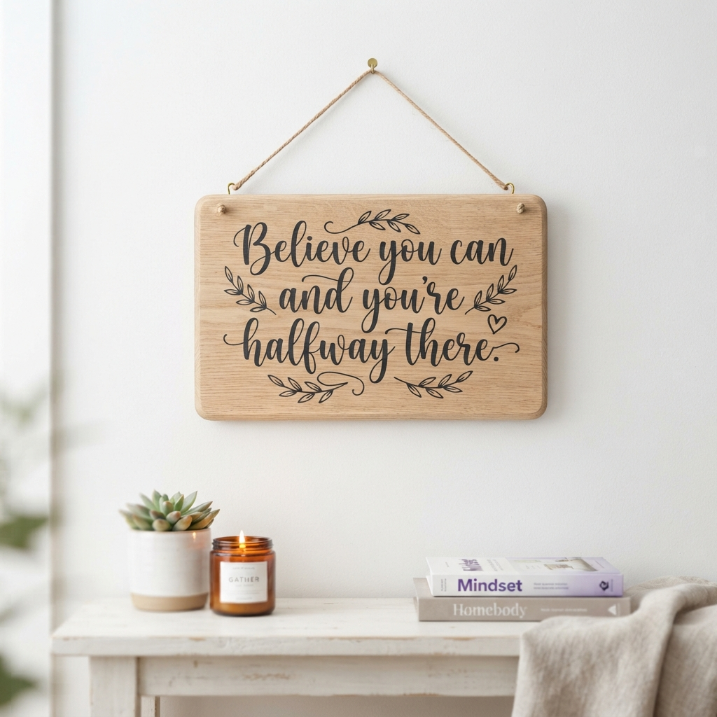 Motivational Calligraphy Wall Sign