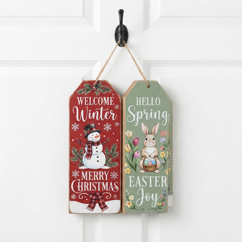Double-Sided Seasonal Door Hanger