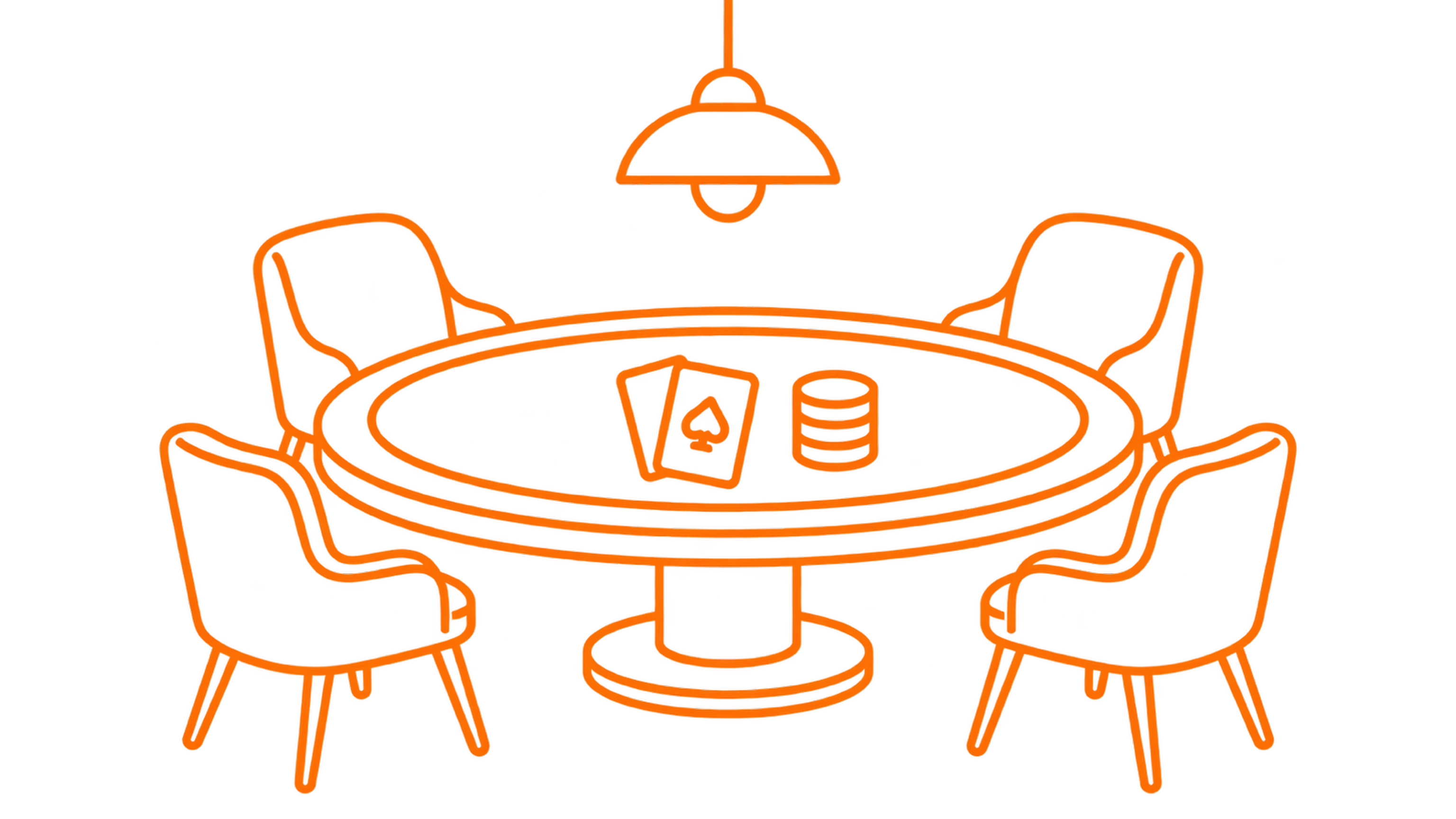Live Poker Table Illustration