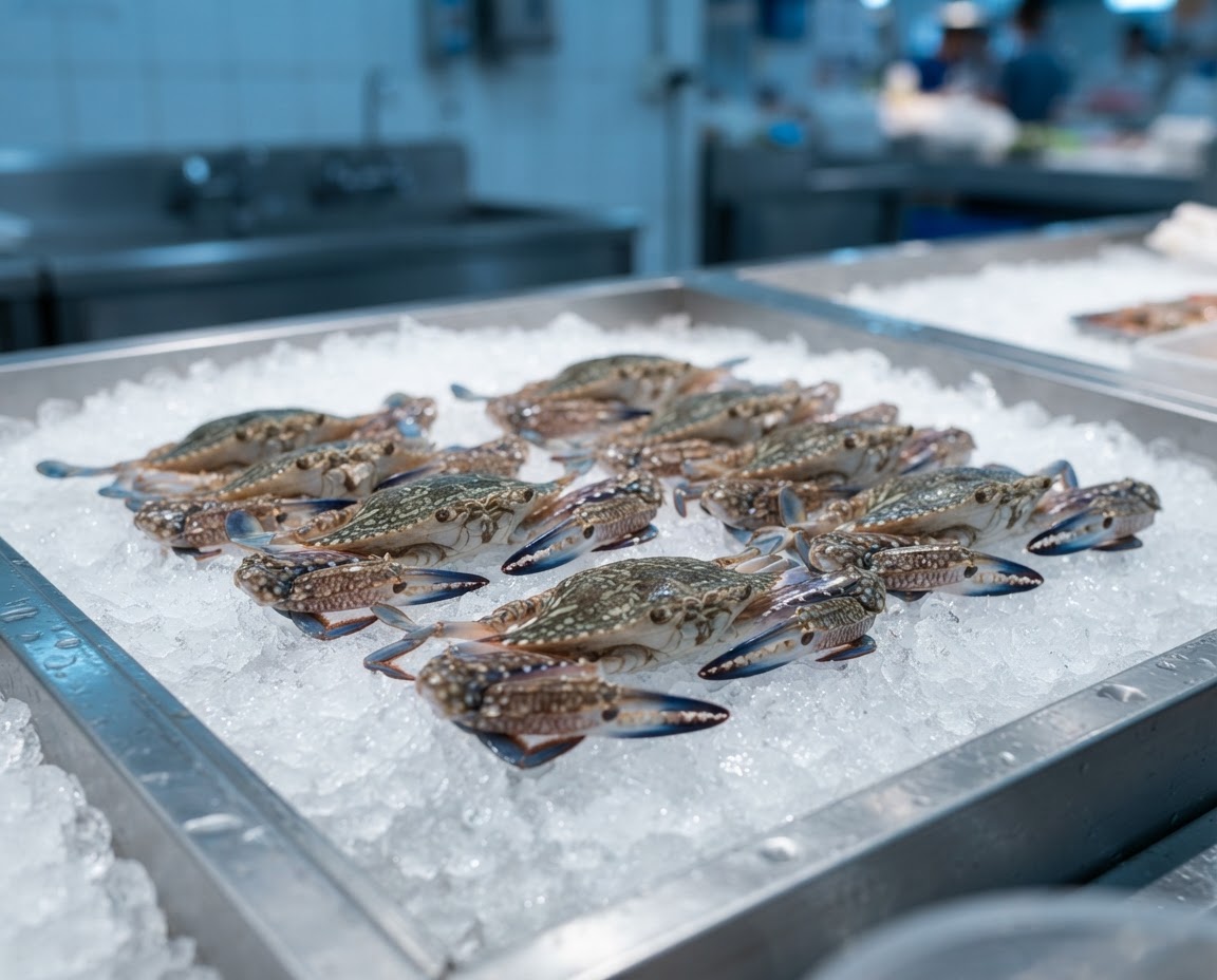Fresh blue swimmer crab catch