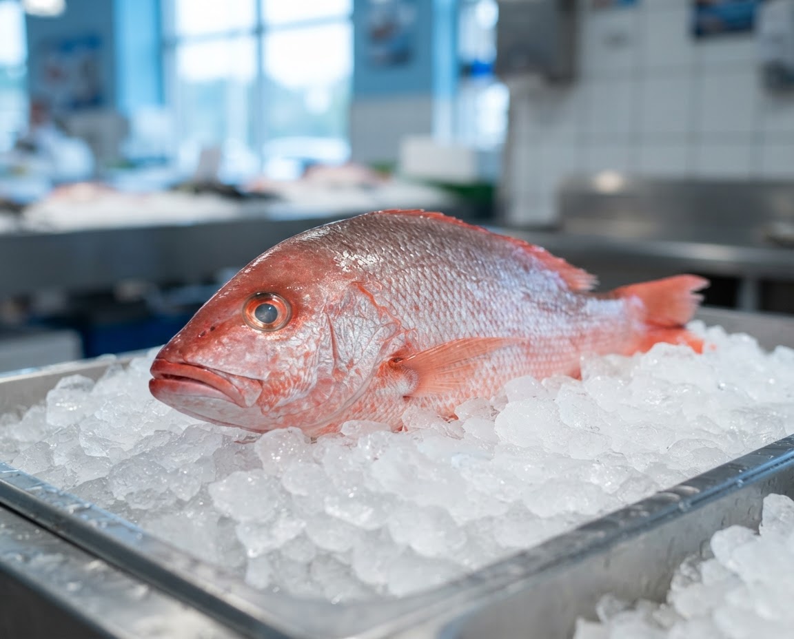 Fresh red snapper catch
