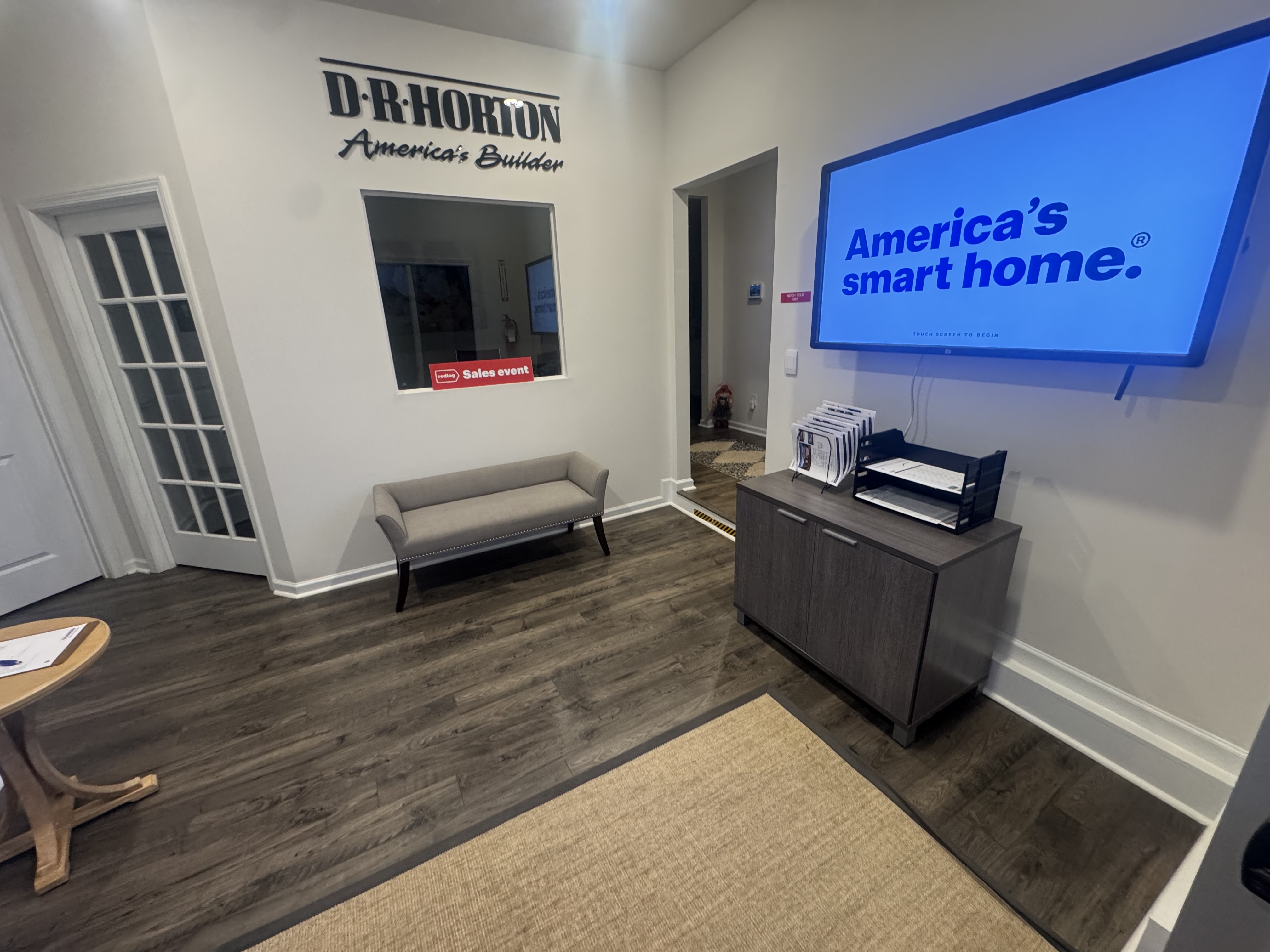 Pristine builder sales office interior