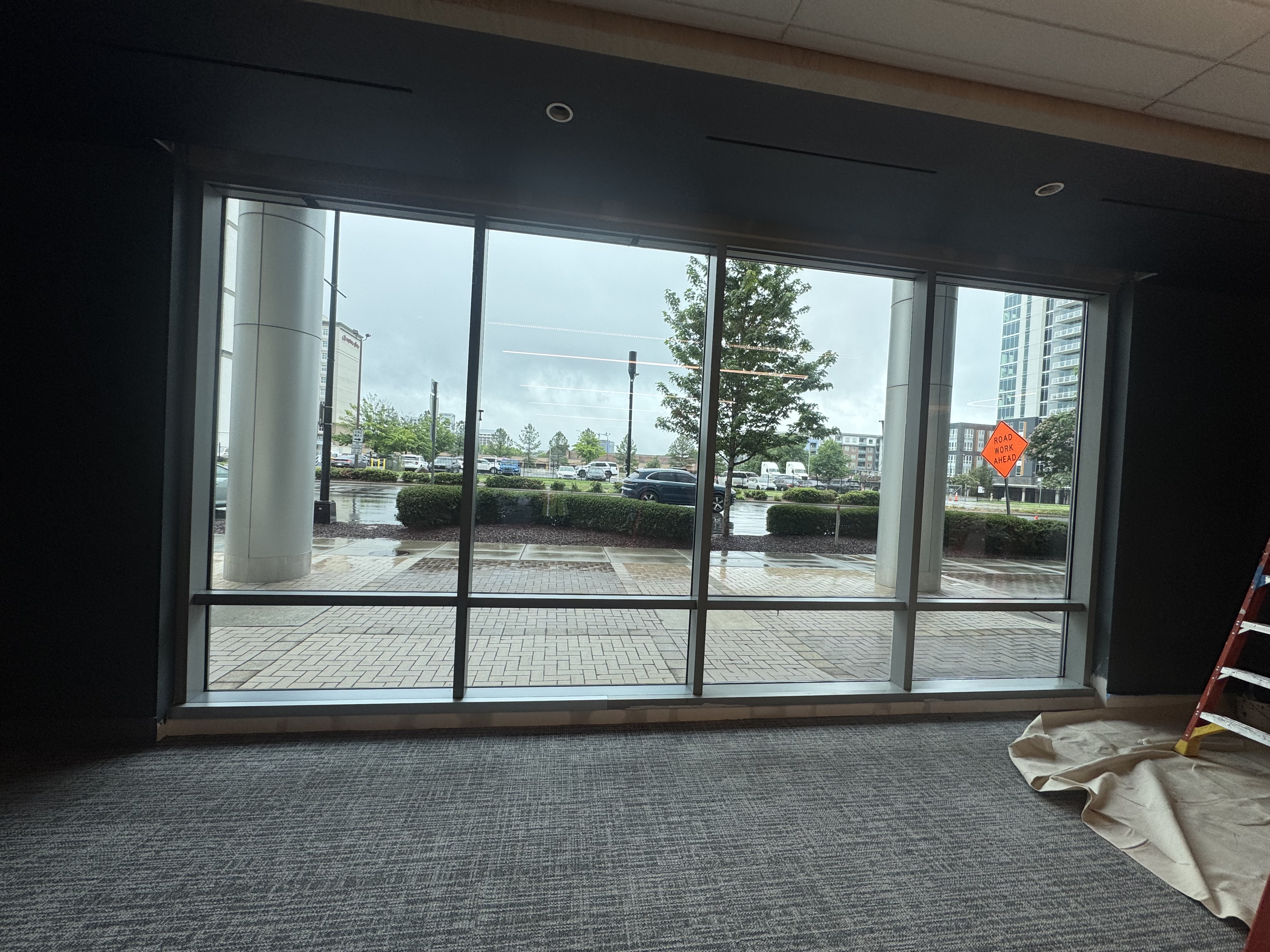 Commercial window cleaning detail
