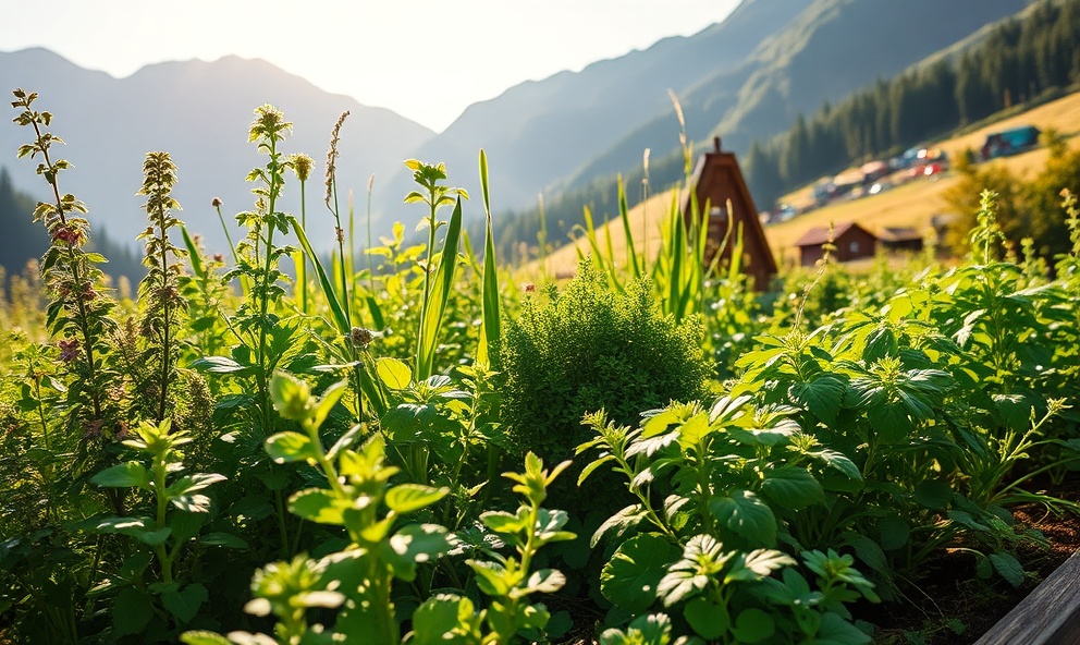 Alpiner Gemüsegarten in der Surselva Region