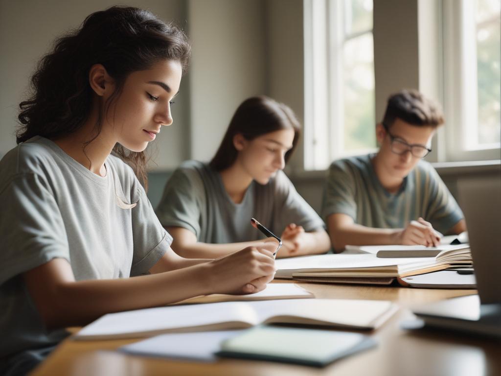SAT tutoring, students studying, online education