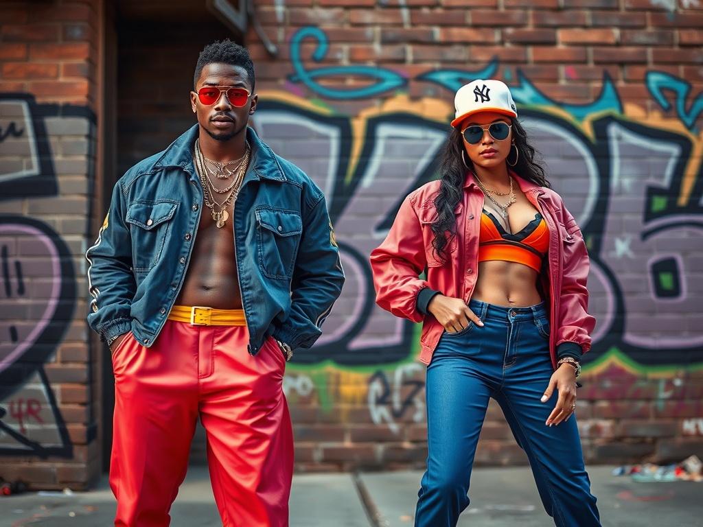 A realistic high resolution of a stylish male and female