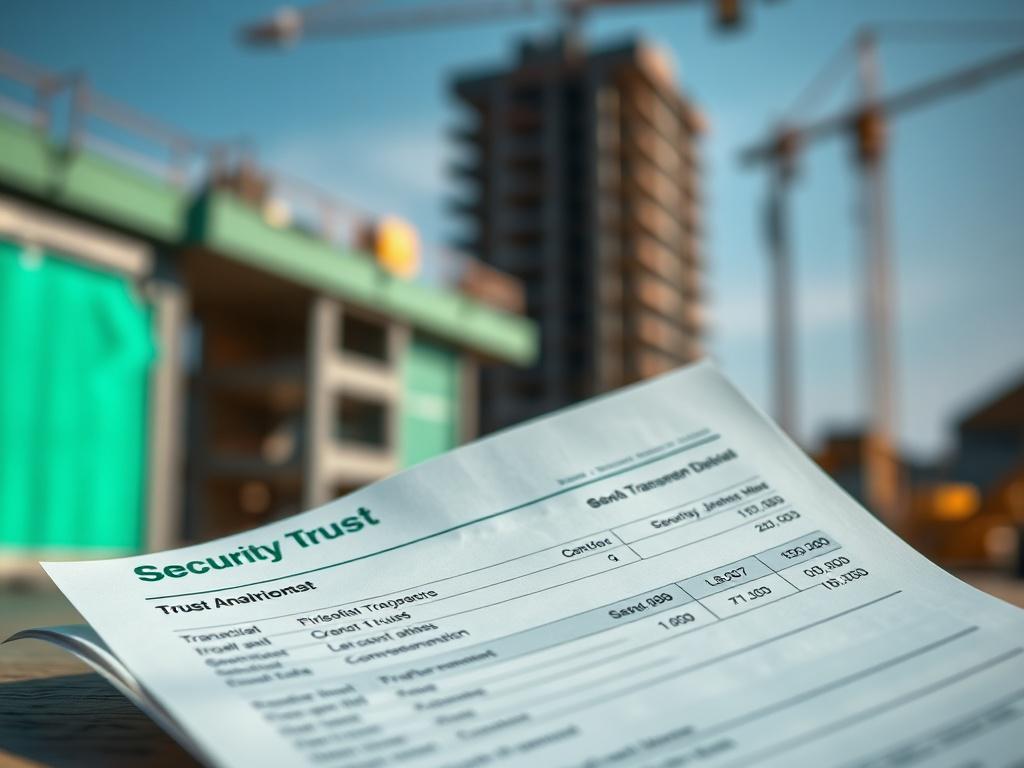A close up shot of a bank statement with visible