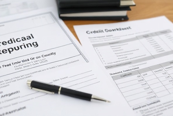 Professional credit and debt counseling with financial planning documents