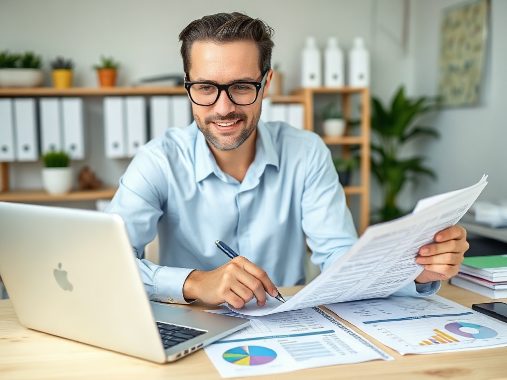 Professional bookkeeping and payroll workspace