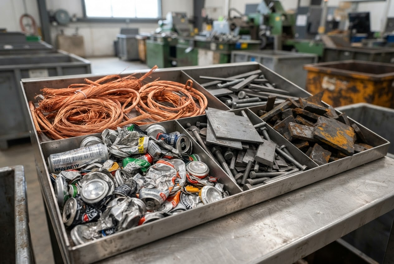 Métaux recyclés triés