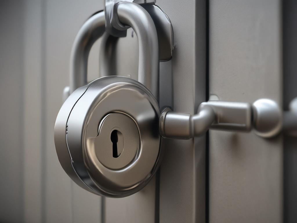 A close up shot of a secure lock symbolizing data