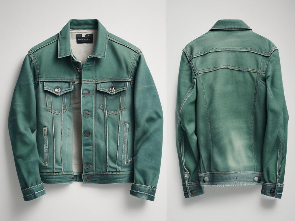 A realistic high resolution image of a versatile denim jacket
