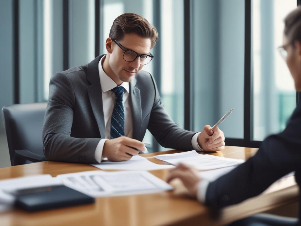 A close up shot of a financial advisor and a