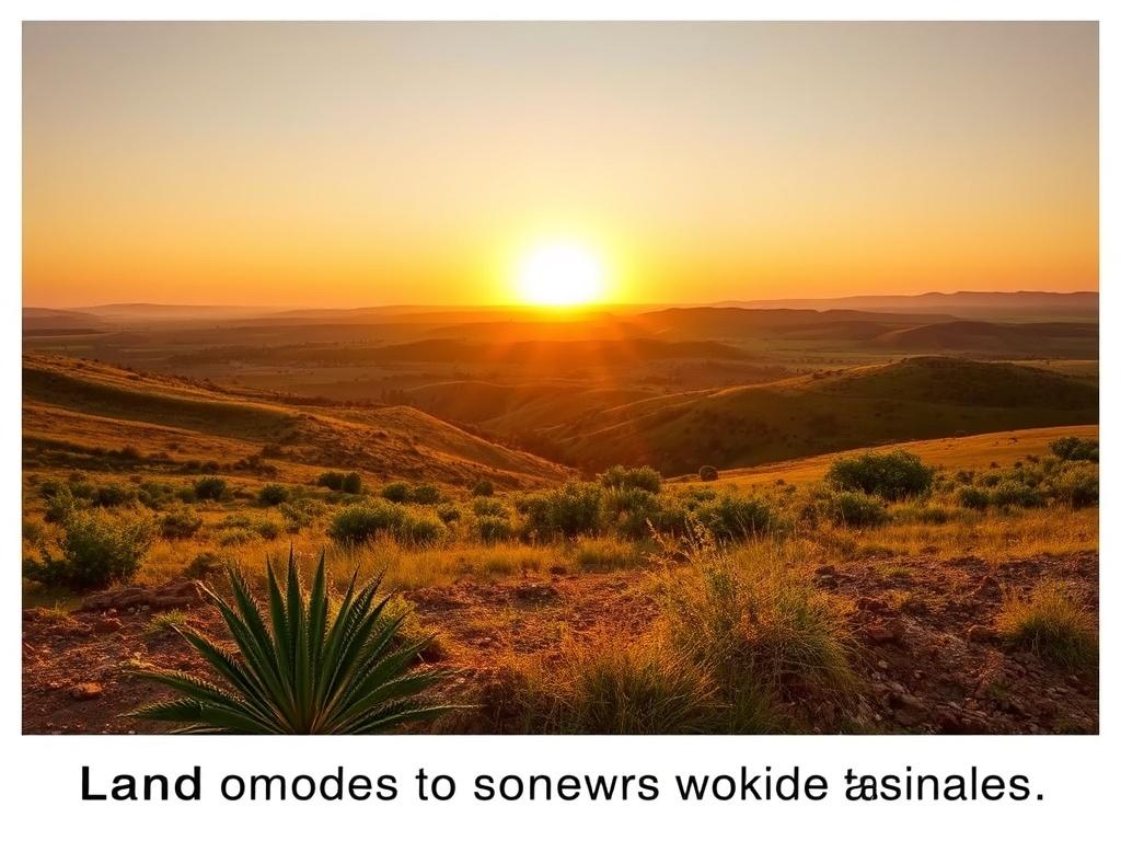 A picturesque landscape showcasing a vast expanse of undeveloped land