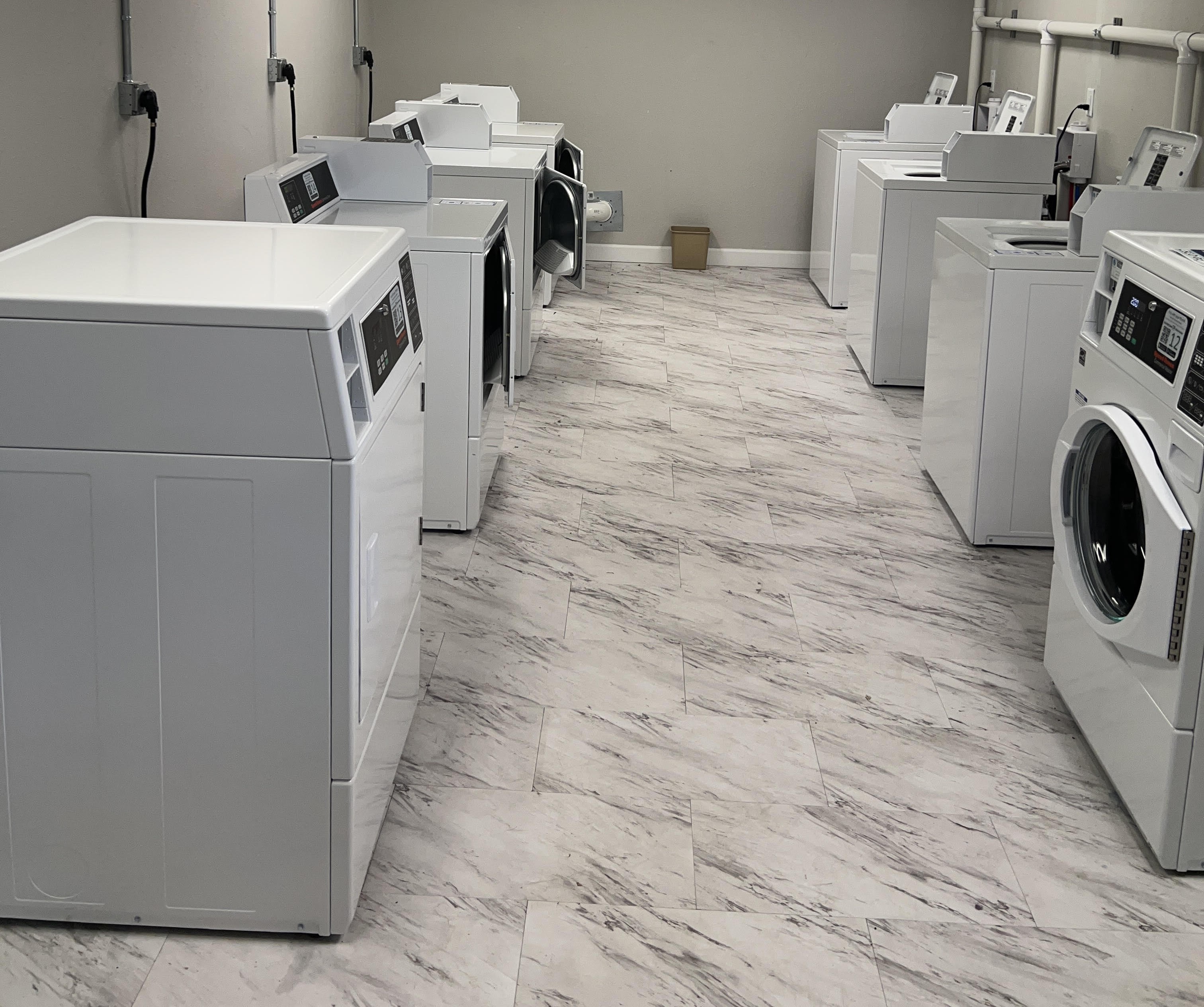 Modern on-site laundry facilities