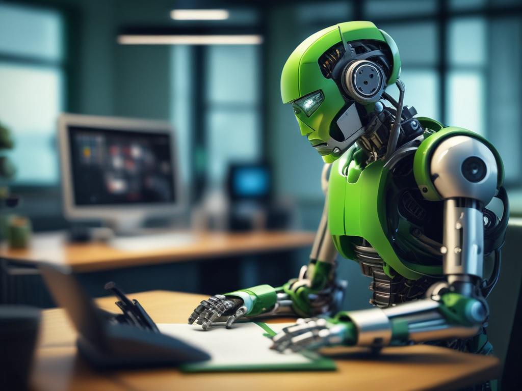 close up of an autonomous robot analyzing data in an