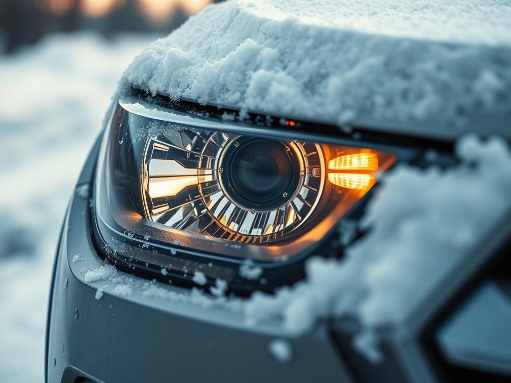A close up shot of a vehicle headlight with ClearViewFilm