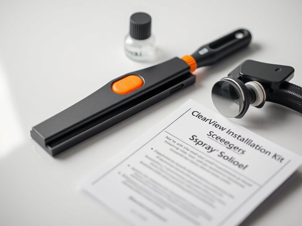 A close up shot of the ClearView Installation Kit, featuring