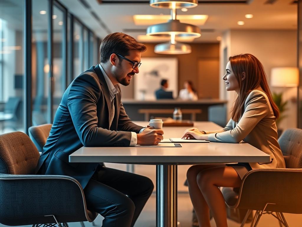 A close up of a business consultant discussing tailored automation