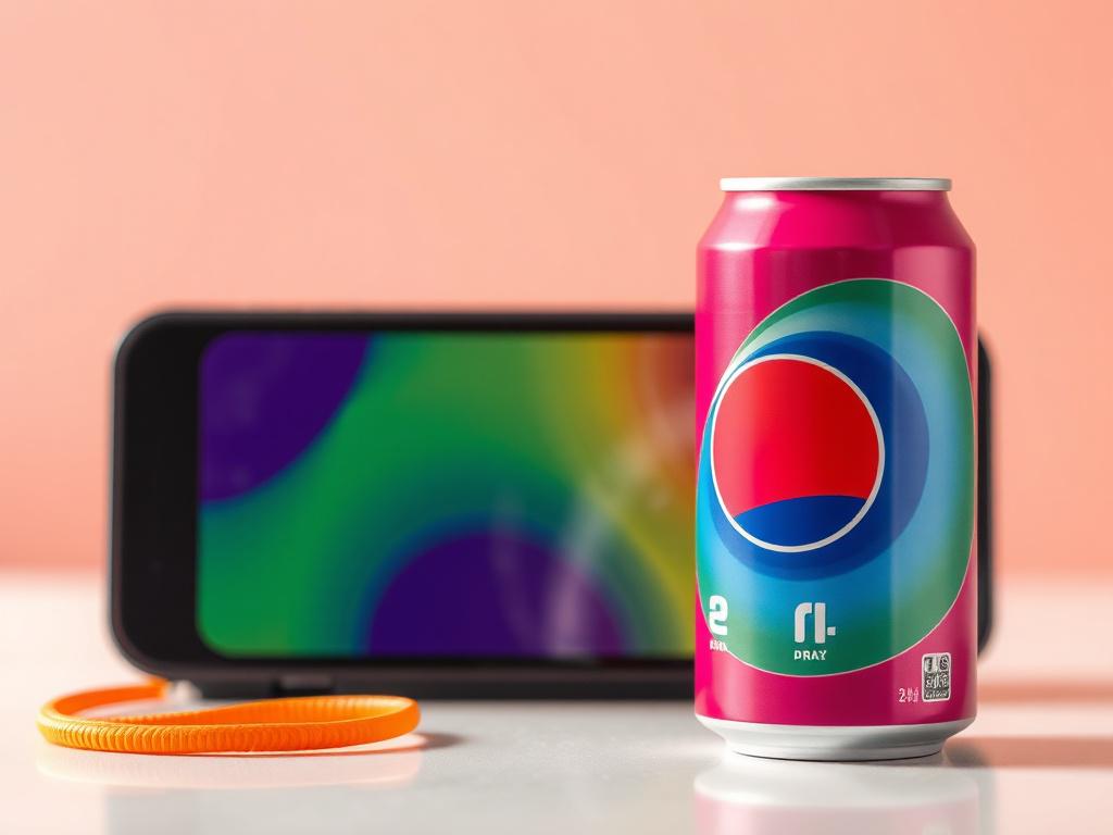A close-up shot of a vibrant consumer brand product, such as a sleek beverage can or an innovative tech gadget, placed on a clean, modern surface. The background is softly blurred to emphasize the product, with a color palette that includes the primary color rgb(50, 170, 39). The lighting is bright and inviting, highlighting the product's features and giving it a fresh, appealing look.