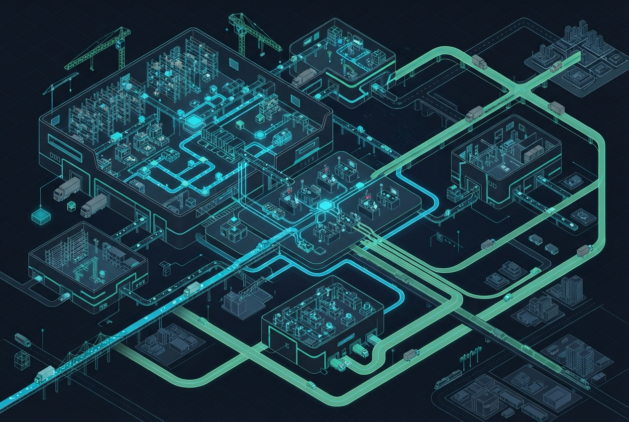 Isometric diagram illustrating Harborline Distribution case study