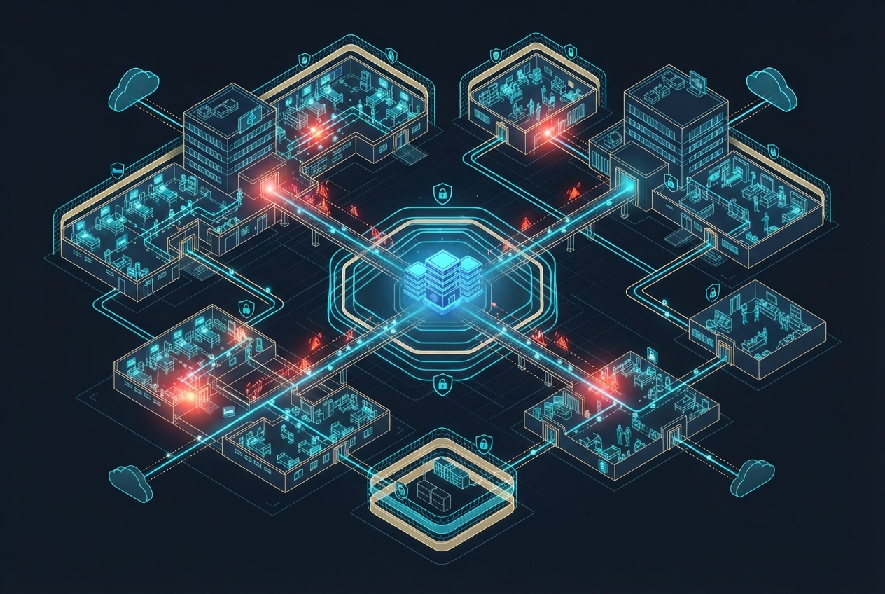 Isometric diagram illustrating Cedar Ridge Health Network case study