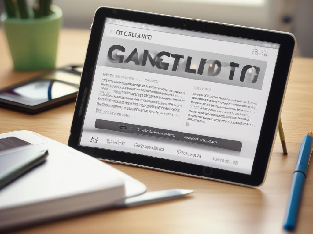 A striking close up of a digital tablet displaying a