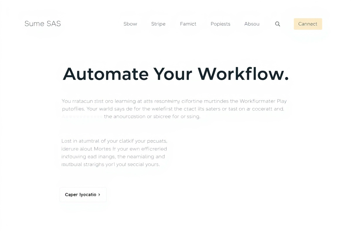 Example SaaS landing page with clear product focus