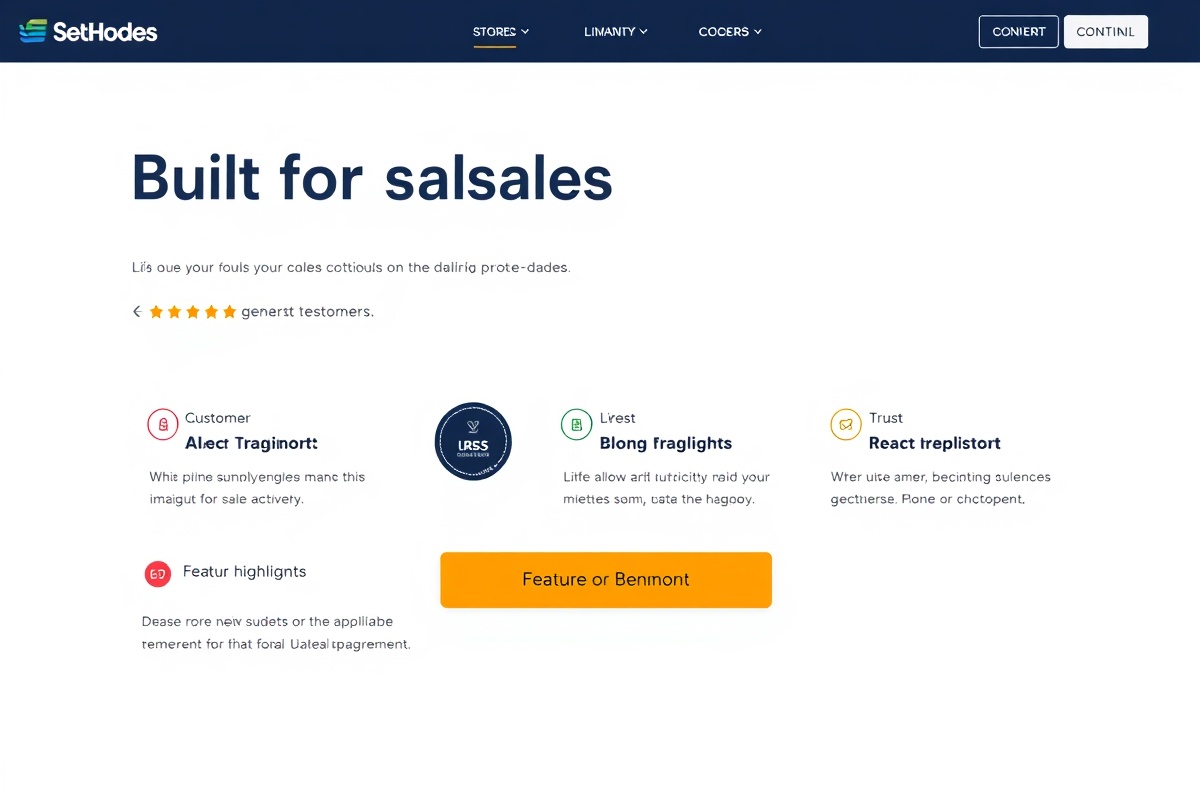 Example SaaS landing page with conversion optimization