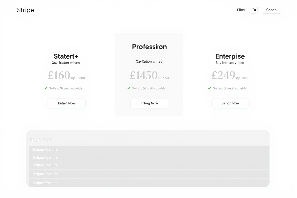 Example pricing page with clear tier comparison
