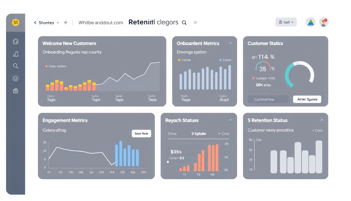 Customer retention and engagement flows with guided onboarding sequences designed to reduce churn, improve activation, and increase customer lifetime value