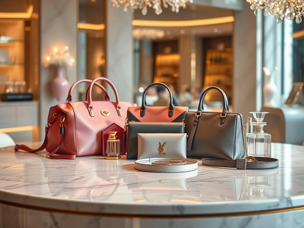 A luxurious, high resolution image showcasing an elegant display of