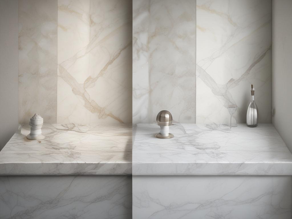 marble cleaning, shiny marble, restoration, before and after