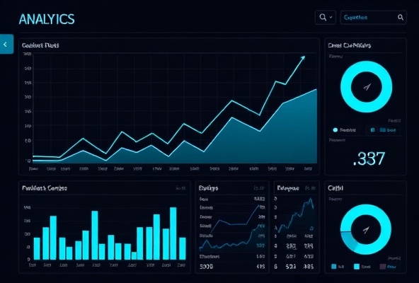 Business analytics dashboard with growth metrics