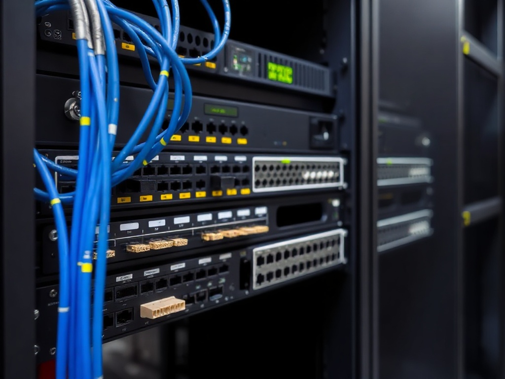 Professional network rack installation