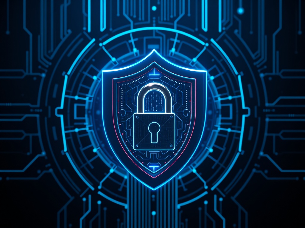 Luxury cybersecurity protection concept
