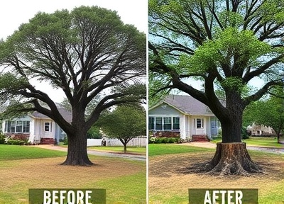 Large oak removal