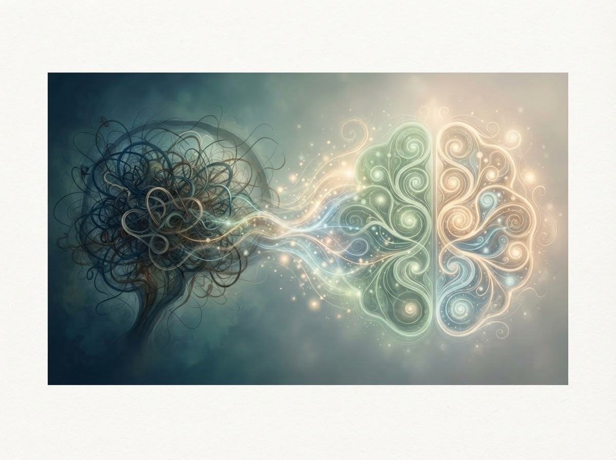 Mind transforming from chaos to clarity