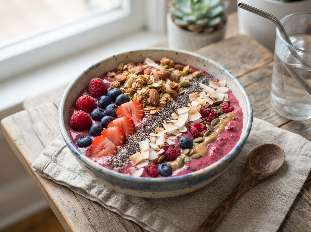 Protein Smoothie Bowl with Chia Seeds