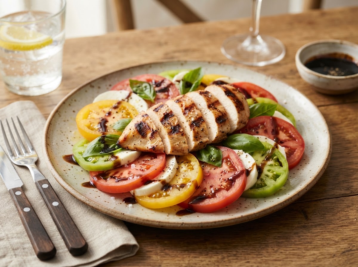 Caprese Salad with Grilled Chicken