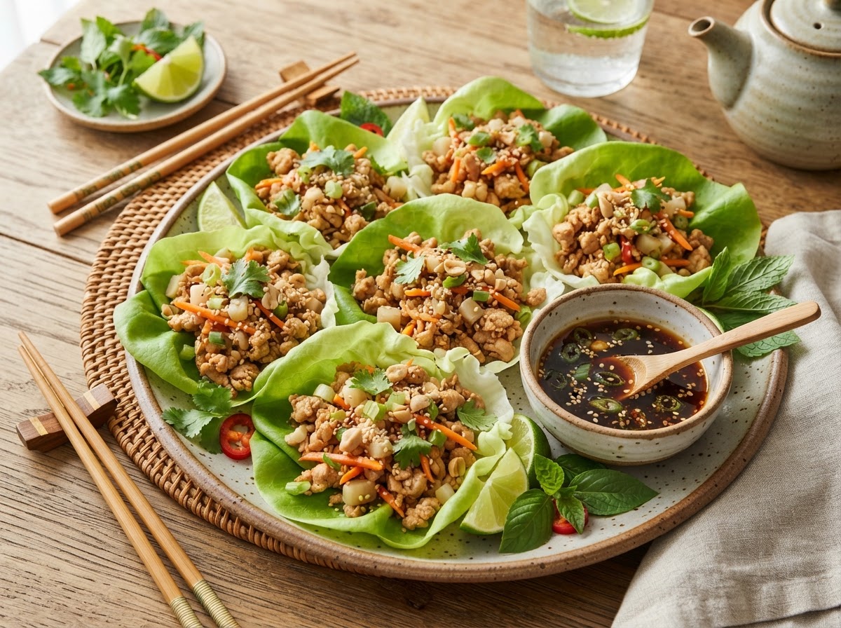 Asian Chicken Lettuce Wraps