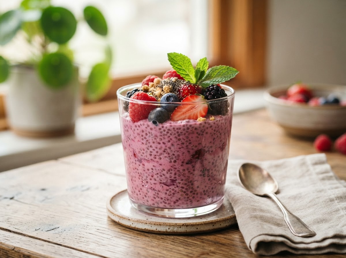 Berry Chia Seed Pudding