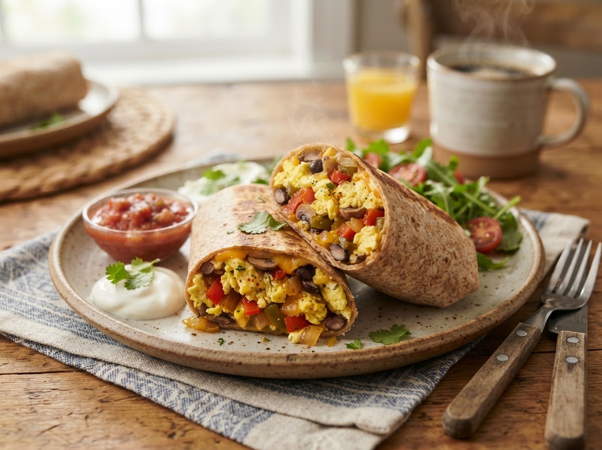 Vegetable and Egg Breakfast Burrito