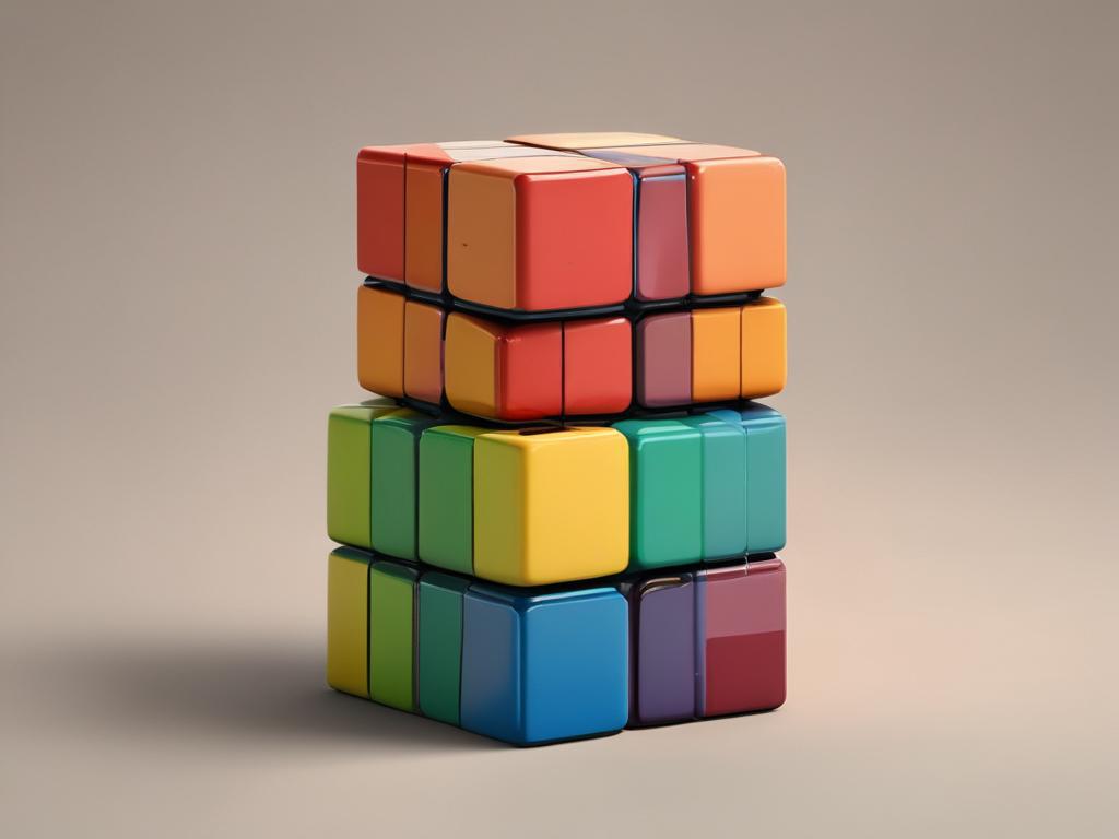 3x3 Rubik's Cube, tutorial, beginner, colorful, puzzle