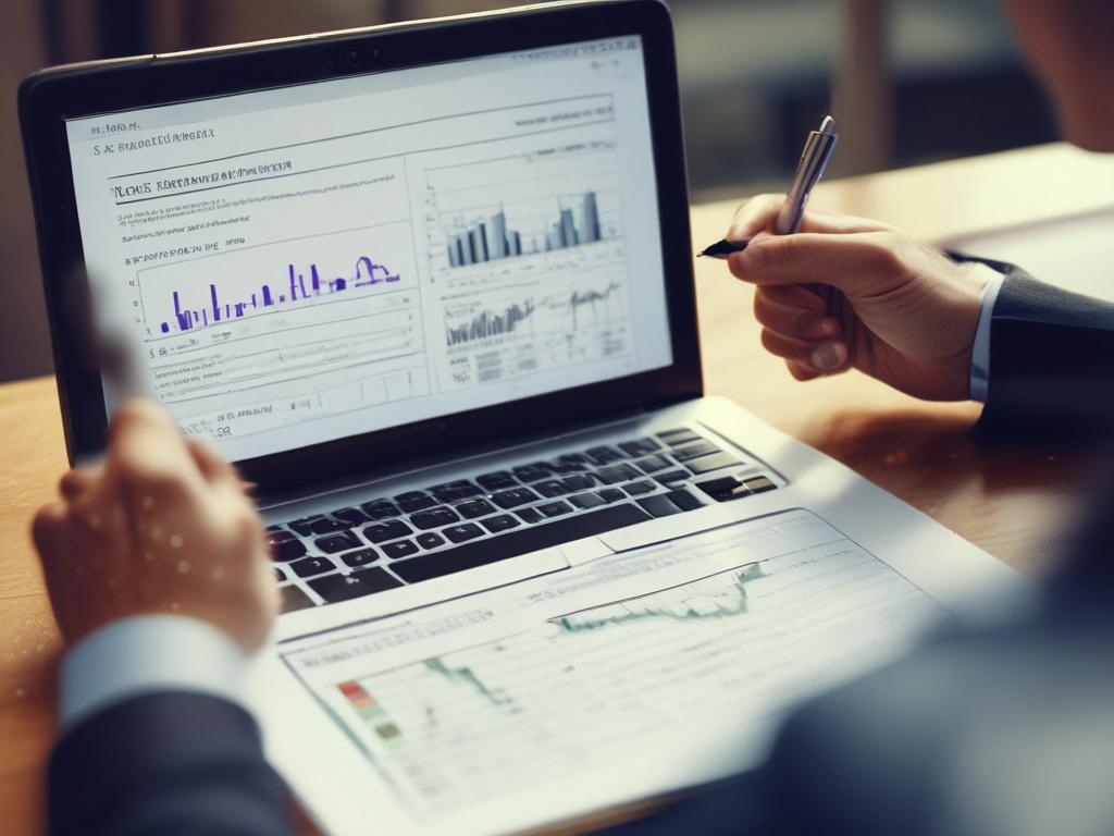 A close up shot of a risk management professional reviewing