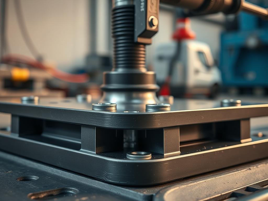 A hyper realistic close up shot of a heavy machine