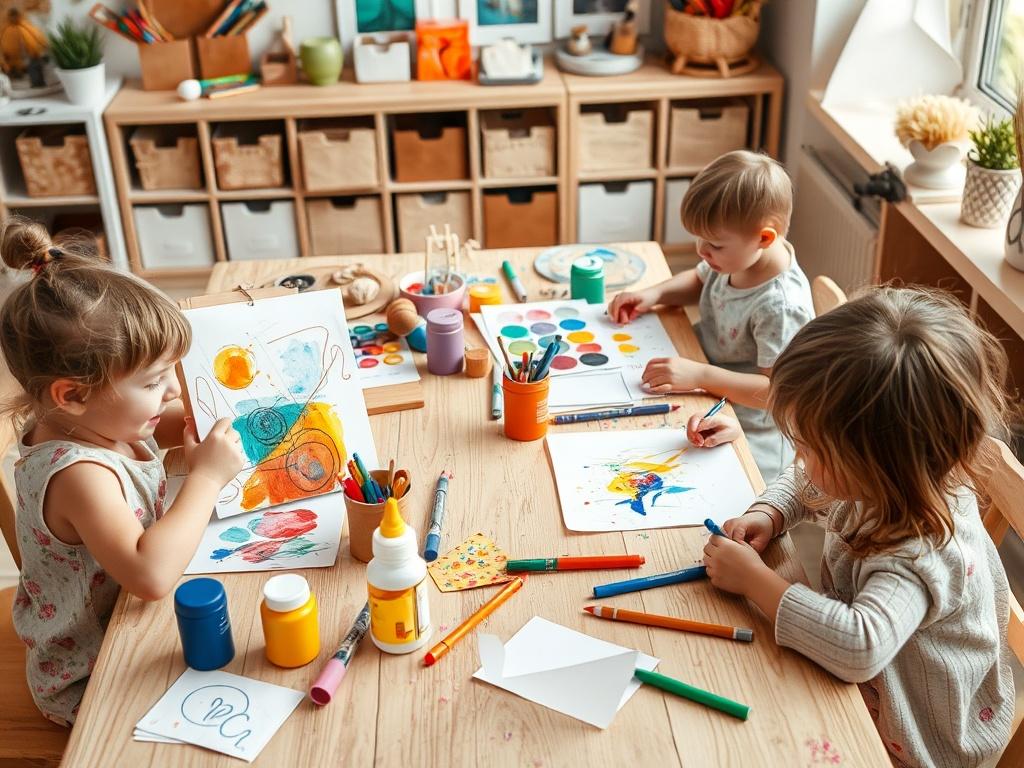 A delightful arts and crafts session at Small Wonders Early