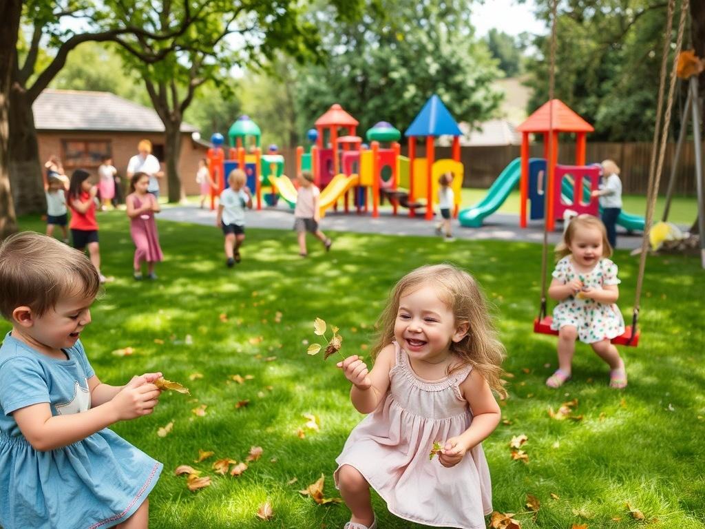 A joyful outdoor play area at Small Wonders Early Years,