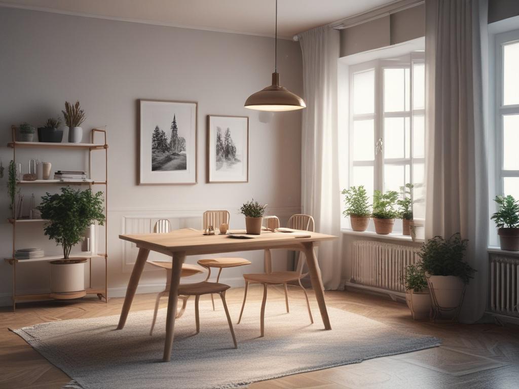 Create a highly detailed, realistic, high-resolution image that embodies the essence of the blog post titled „Kako zgraditi svojo osebno ‘inovacijsko rutino’“. The composition should be simple and clear, featuring a single subject: a person sitting at a modern desk, deeply engaged in writing in a journal. The subject, a young professional of Caucasian descent, should show a thoughtful expression, reflecting on their personal innovation journey. 

The background should consist of a serene home office environ