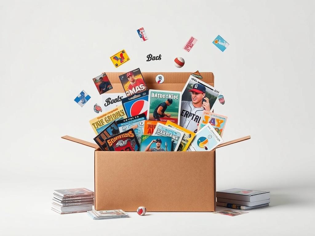 A vibrant image of a subscription box opening with an